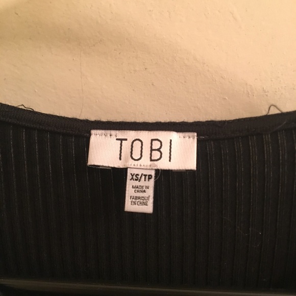 TOBI black lace up body suit - Picture 3 of 5